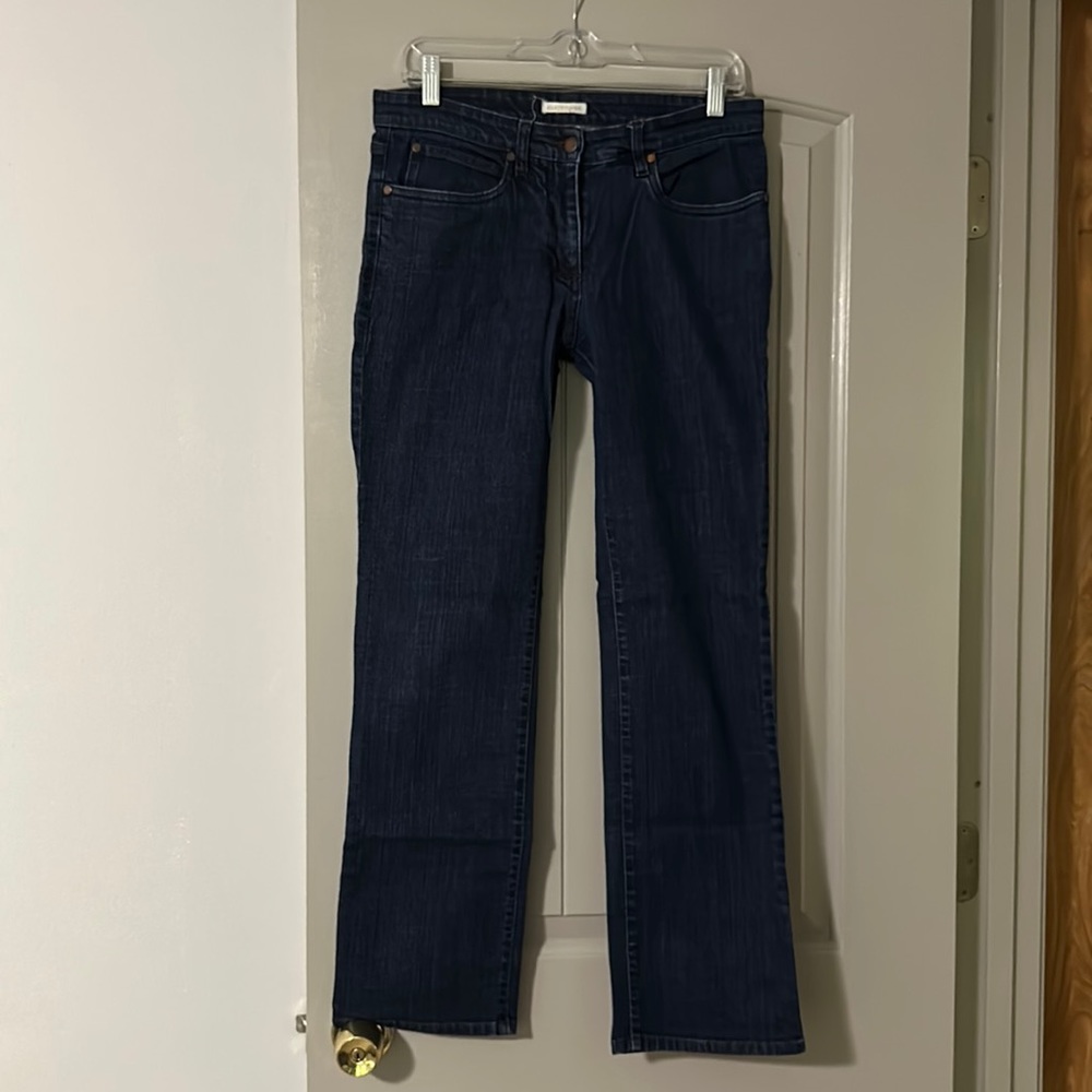 Eileen Fisher dark wash straight leg jeans